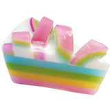 Raspberry Rainbow Soap Cake glycerin soap 140g