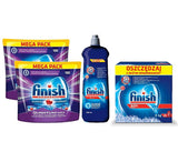Set Finish Quantum tablets 200 pcs + salt 4 kg + rinse aid 800 ml