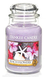 Large jar scented candle Beach Flowers 623g