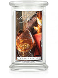 Large scented candle with two wicks Cognac & Leather 623g