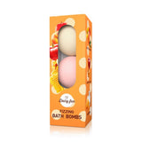 Fizzing Bath Bombs sparkling bath bombs Milk and Honey Caramel Apple Peach 3x100g