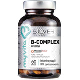 Silver Vitamin B Complex 100% pure dietary supplement 60 capsules