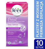 Veet patches wax for body depilation Debut sensitive skin 10 pcs