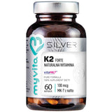 Silver Vitamin K2 MK-7 Forte 100 µg 100% pure dietary supplement 60 capsules