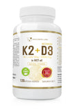 Vitamin K2 MK-7 with Natto 100µg + D3 2000IU 50µg in MCT oil, dietary supplement 120 soft capsules