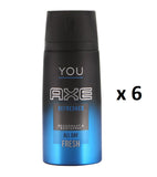 You Refreshed antiperspirant for men spray 6x150ml