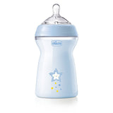 NaturalFeeling plastic bottle with a silicone teat, fast flow 6m + Blue 330ml