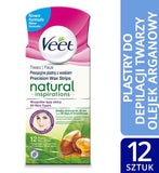 Veet slices facial wax for hair removal with argan oil 12 pcs