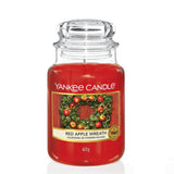 Scented candle, large jar, Red Apple Wreath 623g
