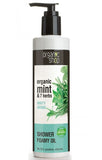 Organic Mint & 7 Herbs Shower Foamy Oil.