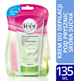 Veet body depilatory cream for shower dry skin 135ml