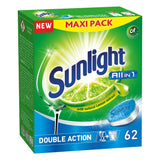 All In 1 Double Action Lemon Dishwasher Tablets 62 pcs