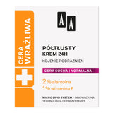 Sensitive Skin semi-rich cream for dry and normal skin 24h - unscented 50ml