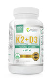 Vitamin K2 MK-7 100?g + D3 2000IU 50?g in MCT Natural Vitamins Oil, dietary supplement 120 soft capsules