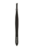 The tweezers are oblique black