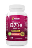 Vitamin B7 (H) Biotin 5000 µg dietary supplement 120 capsules