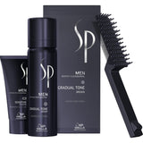 SP Men Gradual Tone Brown Kit for gradual elimination of gray hair pigment foam 60ml + mild shampoo 30ml + brush
