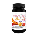 Vitamin D3 2000IU + K2 100µg dietary supplement 60 capsules