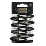 Oval hairpins Black 8pcs