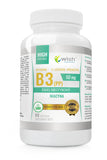 Niacin Vitamin B3 (PP) 50mg + L-Leucine + Prebiotic Nicotinic Acid, dietary supplement 60 capsules