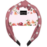 Pink Dotted Knot Headband