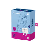 Feel Secure Menstrual Cup Set of 15ml + 20ml Transparent menstrual cups