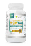 Organic Sulfur MSM 500mg + L-Leucine Natural Formula dietary supplement 250 capsules