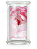 Large scented candle with two Peony wicks 623g