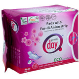 Pads With Far-IR Anion Strip day sanitary pads with eco anion strip 10pcs