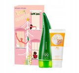 Aloe 99% Soothing Gel Set Multifunctional Aloe Gel 250ml + Daily Fresh Rice Cleansing Foam Cleansing Foam with Rice Extract 150ml