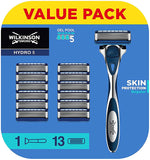 Hydro 5 Skin Protection Regular razor with replaceable blades for men 1pc + 13pcs refills