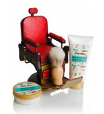 Vintage Barber Chair Shaving Gift For Men set aftershave balm 150ml + shaving soap 50g + shaving brush