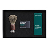 Smooth Golibroda set shaving soap with charcoal 85ml + after shave balm with black chaga 80ml + shaving brush