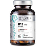 Silver Vitamin B12 Forte 100 µg 100% pure dietary supplement 60 capsules