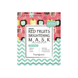 Red Fruits Brightening Sheet Mask brightening and illuminating face mask in a sheet Red Fruits 1pc