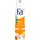 Fresh & Free Cucumber & Melon 48h deodorant spray with the scent of cucumber and melon 150ml