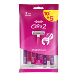 Extra2 Beauty Essentials disposable women's razors 15pcs