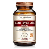 Cod Liver Oil 2000mg Arctic Cod Oil with Vitamins A 800mcg Food Supplement 60 Capsules
