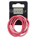 Hair bands without metal Pink 6 pcs