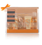 Body Wash shower gel 75ml + Body Lotion 75ml body lotion + Body Srub 50ml body scrub + Hand Cream 30ml + Luxury Bath Float 75ml bath lotion + cosmetic bag