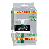 Extra2 Sensitive disposable razors for men 15pcs