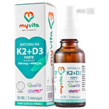Natural Vitamin K2 + D3 Drops, dietary supplement 30ml