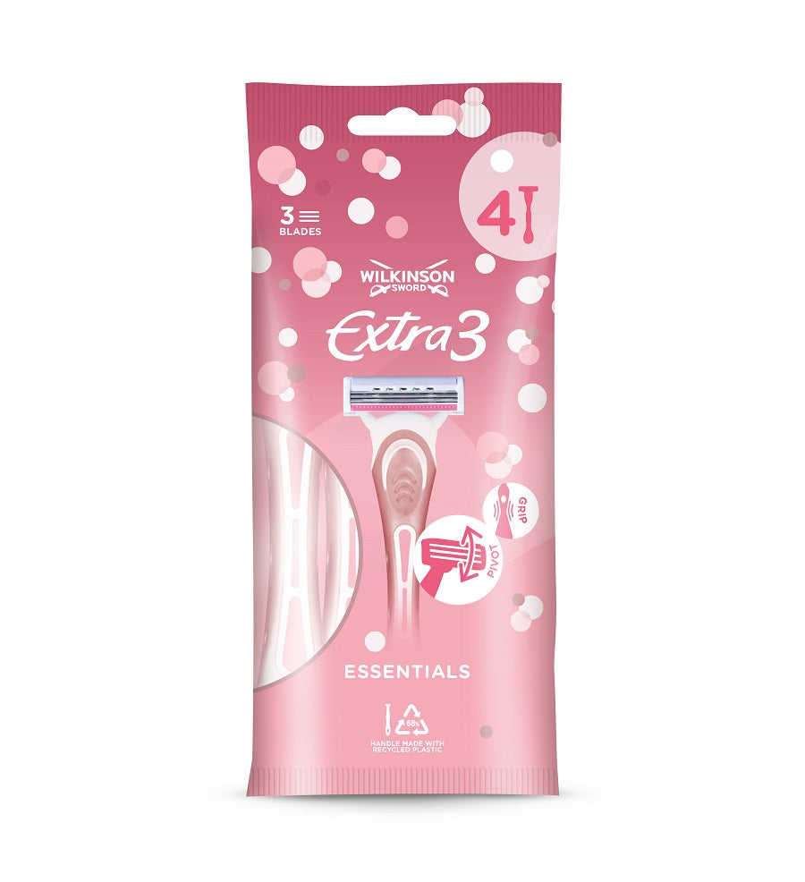 Extra Razors Extra3 Essentials Disposable Women's Razors 4pcs – Cosmetics beauty shop