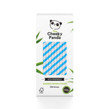 Bamboo Paper Straws bamboo disposable straws blue strips 250pcs