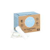 Tampons organic tampons without applicator Super 15 pcs