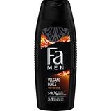 Men Volcano Force shower gel with a 3in1 formula with the scent of eucalyptus tree and leather notes 400ml