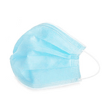 Protective mask, disposable, three-layer, blue, 3 pcs