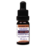 Hemp oil 5% 500mg dietary supplement in 10ml drops