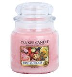 Scented candle, medium jar, Fresh Cut Roses 411g