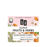 Super Fruits & Herbs oil balm in a candle Almond & Rosemary 50g